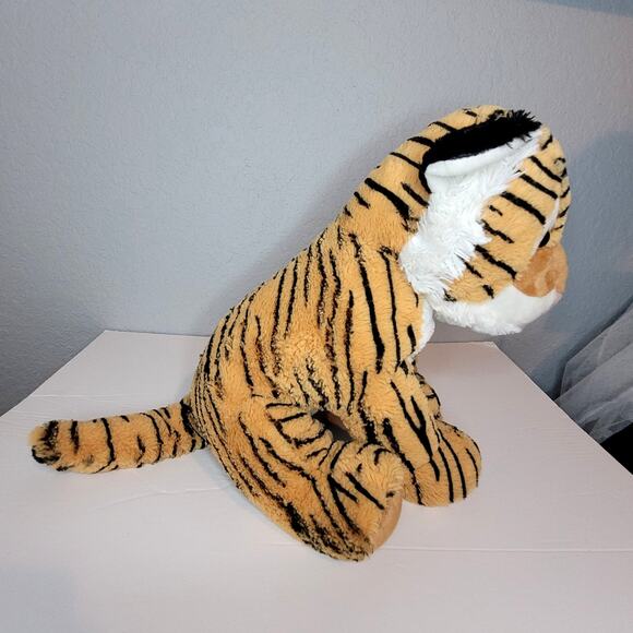 Gitzy Tiger Cub Plush Soft Stuffed Animal 14" Inches Orange Black White Jungle - Picture 6 of 12